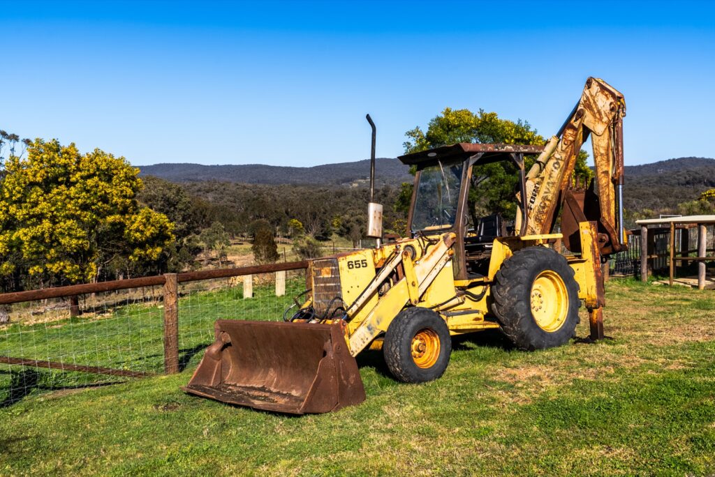 One of G.P.P.'s original Ford backhoes